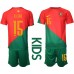 Billige Portugal Rafael Leao #15 Børnetøj Hjemmebanetrøje til baby VM 2022 Kortærmet (+ korte bukser)